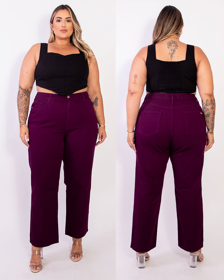 Calça Mom Fit Jeans Plus Size